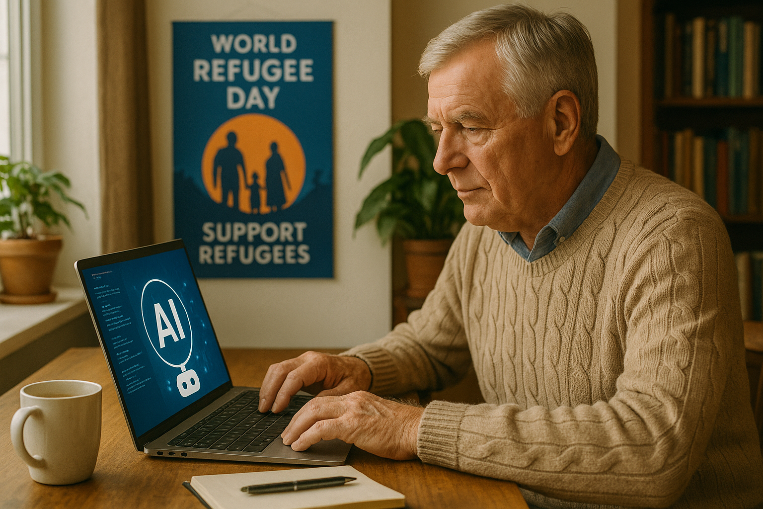 Celebrating World Refugee Day with AI success.