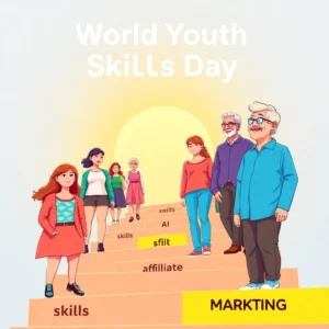 header World Youth Skills Day. Four Smart Ways AI and Affiliate Marketing Empower Young Minds