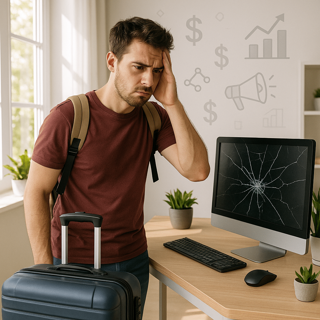Home from Holiday To Computer Breakdown Recovery Horror
