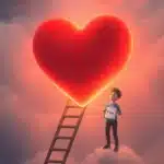 12109 Symbolic image showing passion without structure as an incomplete ladder to success.