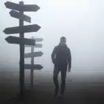 12609 Person lost in fog with no clear goal or direction