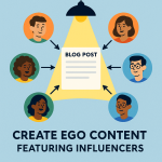Create ego content featuring influencers to boost reach and backlinks