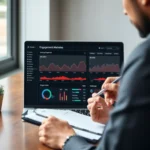 41209 Social media manager tracking Facebook engagement results from prompts