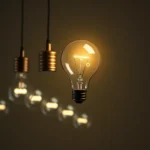 52109 Improved light bulb among similar ones, symbolizing better execution over uniqueness.