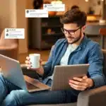 61209 Beginner marketer posting daily Facebook prompts to build community trust