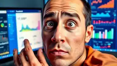 Beginner struggling with Facebook marketing mistakes on computer
