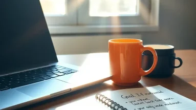 Daily habits for affiliate marketing success – morning goals and coffee setup