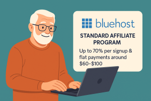 10610 Web hosting dashboard example, representing Bluehost affiliate program.