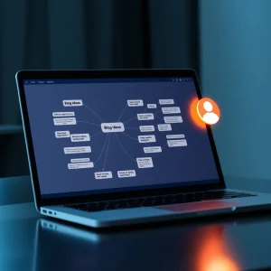 Brainstorming blog content and outlines using ChatGPT for online business productivity.
