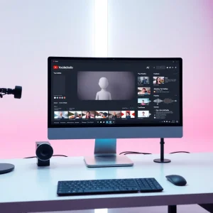 1121025 YouTube automation dashboard with faceless content workflow