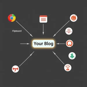1131025 Map of overlooked traffic sources pointing toward a blog or website