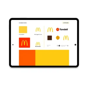 1241025 Digital brand guidelines showing consistent branding elements inspired by McDonald’s
