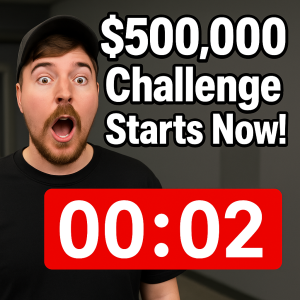 2311025 Bold video intro concept with countdown timer and challenge stakes inspired by MrBeast’s YouTube hook strategy.