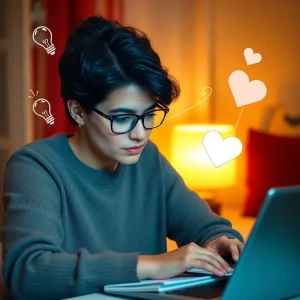 3091025 Person answering deep Facebook engagement questions to spark discussion