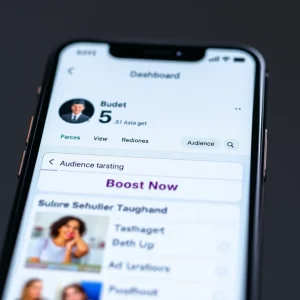 3211025 Running a small ad to get seen online fast using boosted social media content
