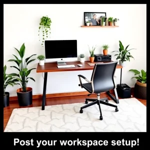 4091025 Facebook post example asking users to share their workspace photo