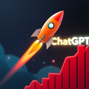 Visual metaphor for ChatGPT boosting productivity and leading to Internet Profit Success
