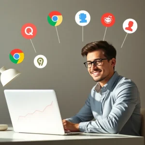 4131025 Beginner marketer celebrating growth from using overlooked traffic sources