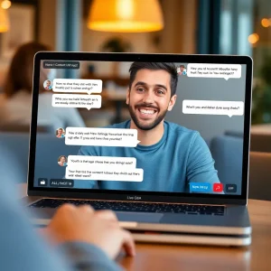 4141025 Hosting a live Q&A session to build trust and authority online without a website.