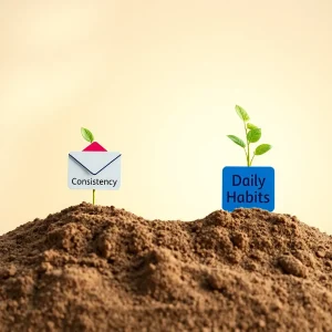 4151025 Visual metaphor showing consistent daily habits leading to email list growth and Internet Profit Success.