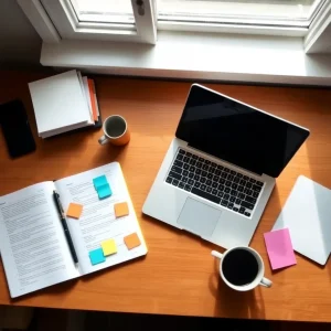header Laptop and notes on a desk showing a cozy, system-focused workspace for building E-Myth marketing systems.