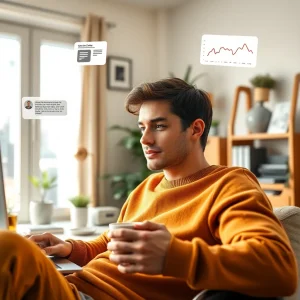 Person working efficiently from home using ChatGPT to run their online business productively