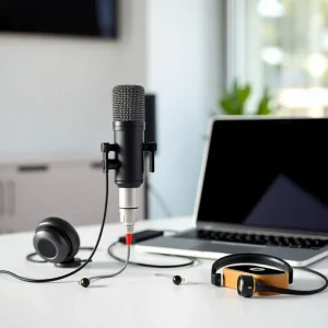 1151125 USB microphone setup for beginner affiliate marketers recording clear audio.