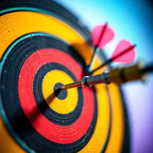 Hitting the bullseye to represent choosing a focused niche for your brand
