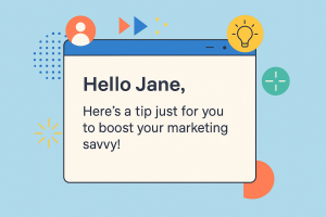 Email preview with customized first name greeting and personalized content