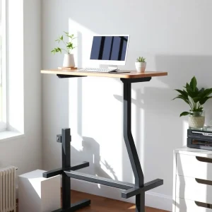 3111125 Standing desk converter to add flexibility to home office setup for beginner marketers"