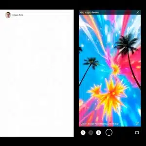 Before and after image of Instagram feed with enhanced Reels visuals