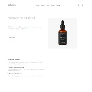 4171125 Shopify product listing for vegan serum with strong visuals and description