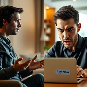 1081225 Example of affiliate marketing mistakes beginners make by selling too hard