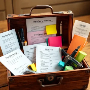 Swipe file ideas visualized as a creator’s digital toolbox

