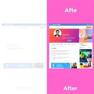 Optimized Facebook page layout using Facebook growth strategies
