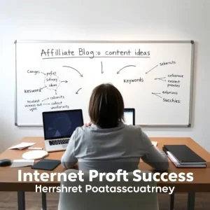 Planning out affiliate blog content ideas at the start of my internet profit success journey
