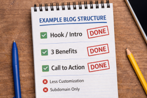 Simple post structure for starting a blog without tech skills
