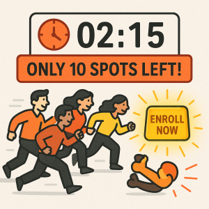 Visual example of how to use scarcity in irresistible offer strategies for online marketers
