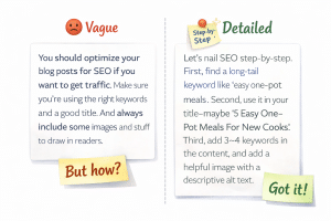 Detailed content example from blog post SEO checklist