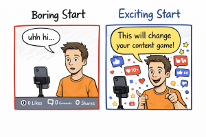 Effective TikTok hook example as part of TikTok growth strategy