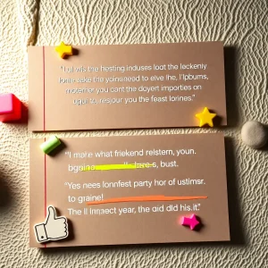 Testimonial swipe file ideas organized on cards with quotes and reviews