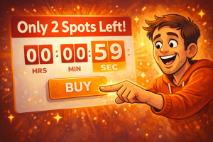 Scarcity marketing example using Cialdini persuasion techniques for internet marketers
