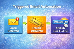 Automated delivery funnel for affiliate marketing freebies that convert.
