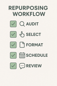 5051225 5-step content repurposing workflow for blog and social content