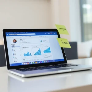 Facebook growth strategies performance tracking via analytics dashboard
