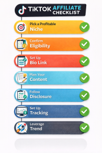 TikTok affiliate marketing strategy checklist for beginners
