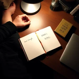 Nightly planning routine using Think & Grow Rich marketing principles for online success
