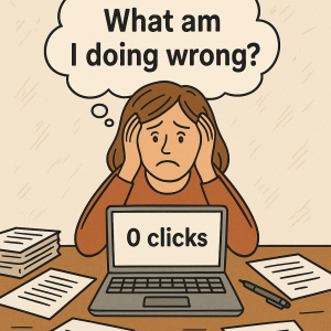 ahead081225 Frustrated beginner making common affiliate marketing mistakes