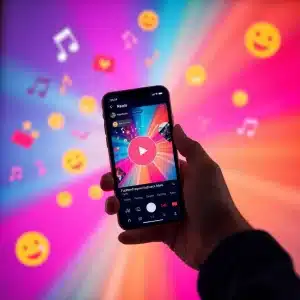 ahead261225 Smartphone recording video with Facebook Reels interface showing steps to Facebook Reels marketing success.