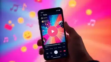 Smartphone recording video with Facebook Reels interface showing steps to Facebook Reels marketing success.